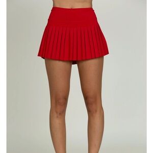 Gold Hinge Pleated Tennis Skirt Ruby